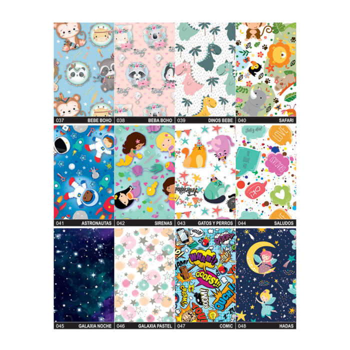 Papel de Regalo 70x100 cm. 70 grs. - Pack x25 un. - Imagen 4
